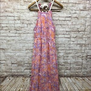 Altar’d State Maxi Halter Tie Neck Floral Dress